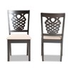 2pc Gervais Dining Chairs Set Brown - Baxton Studio: High Weight Capacity, Polyester Upholstery, Wood Frame - 2 of 4