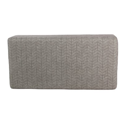 Mid-Century Textured Gray Multipurpose Storage Bench