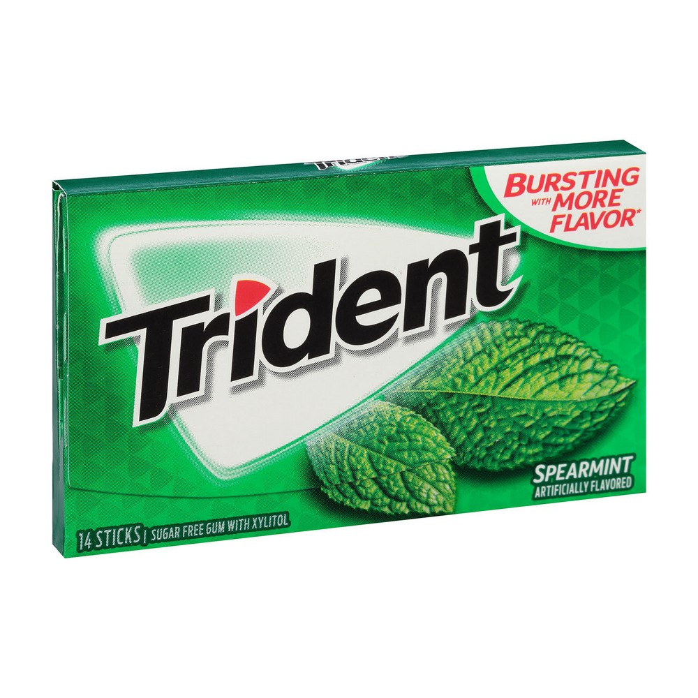 GTIN 012546011068 product image for Trident Spearmint Sugar Free Gum - 14ct | upcitemdb.com