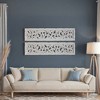 Royal Hampton Carved Wall Art Panel Set of 2, Handcrafted Distressed White Mango Wood, 50 Inch Tall - 3 of 4