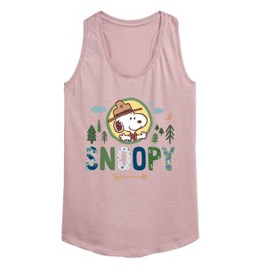 Women's - Peanuts - Ranger Snoopy Graphic Racerback Tank - 1 of 4