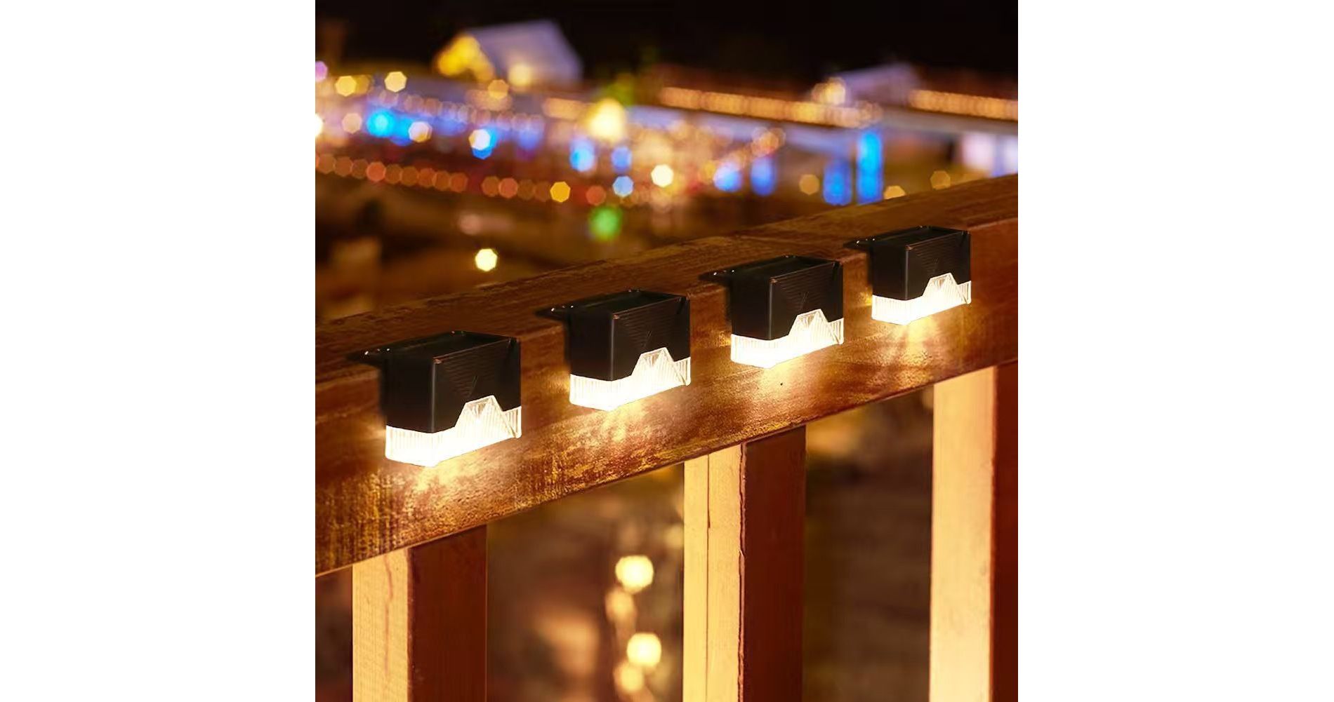 Swtroom Solar Deck Lights Outdoor 8 Pack Solar Step Light Waterproof Led Light for Outdoor Stairs Step Fence Yard Pathway and Patio