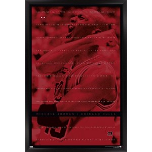 Trends International Michael Jordan - Achievements Framed Wall Poster Prints - 1 of 4