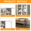 DOMETOUR Heavy Duty Metal Storage Cabinet Display Storage Cabinet with Glass Doors and 2 Adjustable Shelves for Office, Living Room - 4 of 4
