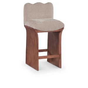 Meridian Furniture,Shaw Chenille Fabric Upholstered Counter Stool - 1 of 4