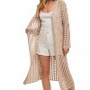 Women's Open Knit Long Line Duster Cardigan - BluIvy - 4 of 4