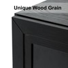 MAYEERTY Freestanding Storage Cabinet Wooden Decorative Cabinets for Home, Office, Small Space, Black, 36*31*16in - 3 of 4