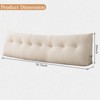 Bekrvio Multiple Sizes Headboard Pillow Wedge Reading Support Backrest Cushion with Pocket & Removable Cover for Bed Sofa Daybed - 3 of 4