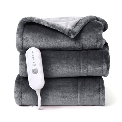 Heated Blanket with Hand Controller for 10 Heating Settings - Gray Ele –  medicalkingusa