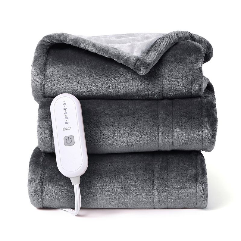 Whizmax Heated Blanket Electric Throw, Flannel Heating Blankets, 1 of 4