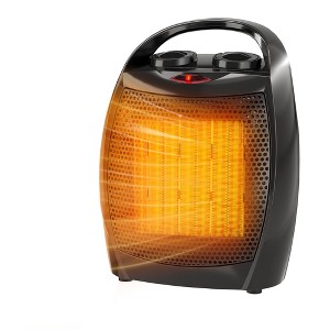 Portable Electric Space Heater - 1500W/750W Thermostat, 2-in-1 Fast Heating Ceramic Desk Heater & Fan, Safe Quiet <45 dB - 1 of 4