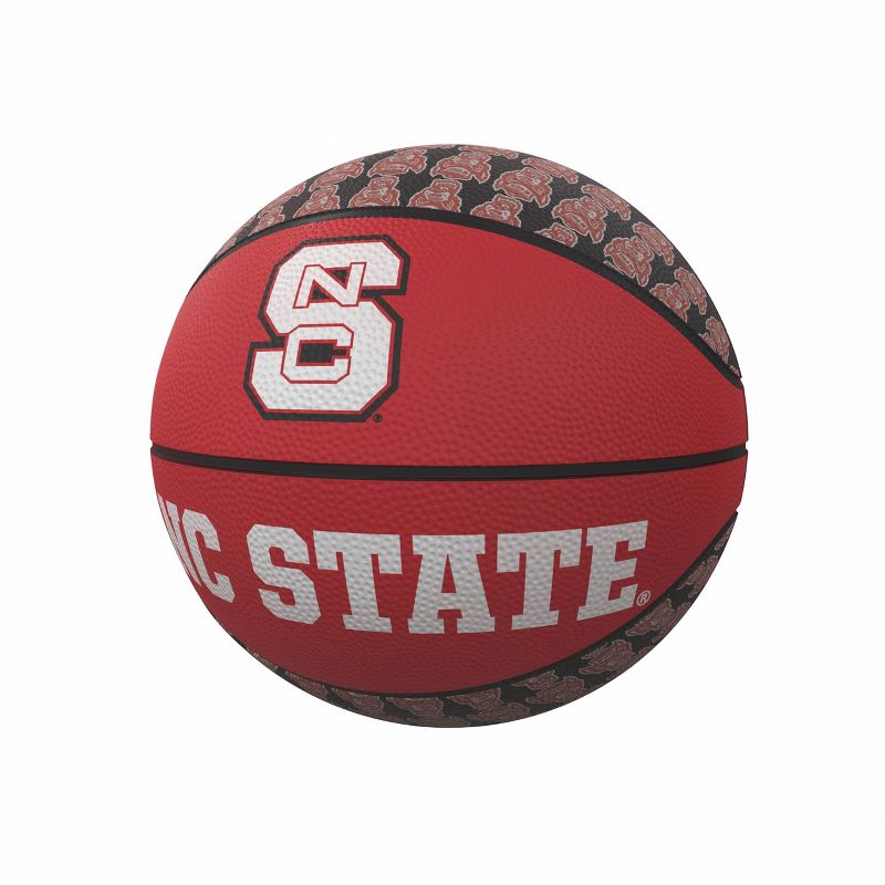 NCAA NC State Wolfpack Repeating Logo Mini-Size Rubber Basketball, 1 of 2