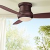 52" Minka Aire Vintage Hugger Outdoor Ceiling Fan with LED Light Oil Rubbed Bronze Taupe Pietra Glass Wet Rated for Patio Porch - 2 of 4