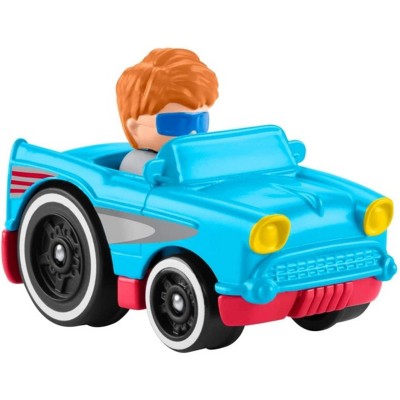 Fisher Price Little People Wheelies 3" Inch Blue Sporty Car