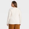 Women's Slim Fit Long Sleeve Ribbed T-Shirt - A New Day™ - 2 of 3
