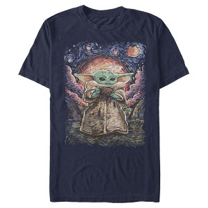 Men's Star Wars The Mandalorian The Child Starry Night T-Shirt - 1 of 4