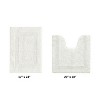 Lux Premium 100% Cotton Tufted Solid Reversible 2 PC Bath Rug Set – Ultra-Soft, Water-Absorbent, Durable, Machine Washable Bathroom Rug - 2 of 4
