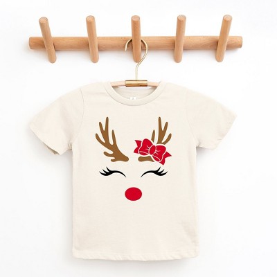 The Juniper Shop Reindeer Girl Toddler Short Sleeve Tee