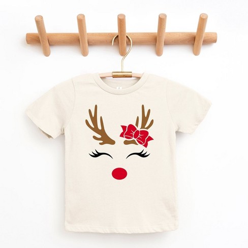 The Juniper Shop Reindeer Girl Youth Short Sleeve Tee Target