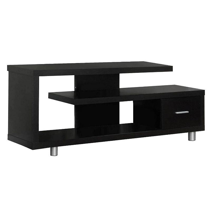 Monarch Specialties Inc. Durable Modern Open Concept Center TV Stand, Cappuccino, 1 of 6