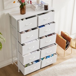 Cozy 5/6/7/8/9/10 Fabric Drawers Dresser for Bedroom,Storage Organizer with Metal Frame & Wood Top, Chest of Drawers for Bedroom, Living Room - 1 of 4