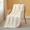 Snuggle Sac Fluffy Fuzzy Reversible Waffle Knit Blanket,Cozy Microfiber Throw,Classic Textured Design - 2 of 4