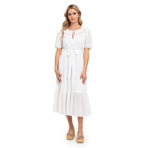 August Sky Women's Textured Midi Dress - 1 of 4