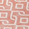 Salmon And Ivory Geometric Washable Indoor Outdoor Area Rug - 4 of 4