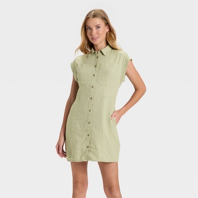 Women's Short Sleeve Mini Shirtdress - Universal Thread™