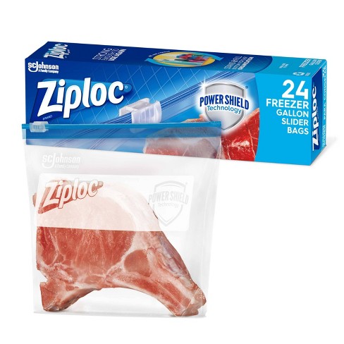 Ziploc Slider Freezer Gallon Bags with Power Shield Technology - 24ct - image 1 of 4