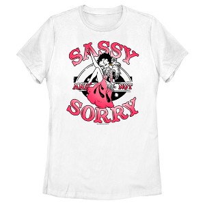 Women's Betty Boop Sassy and Not Sorry T-Shirt - 1 of 4