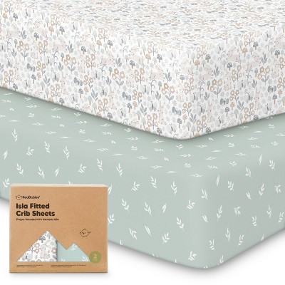 KeaBabies 2pk Isla Fitted Crib Sheets for Boys, Girls, Baby Crib Sheet, Fits Standard Nursery Crib Mattresses