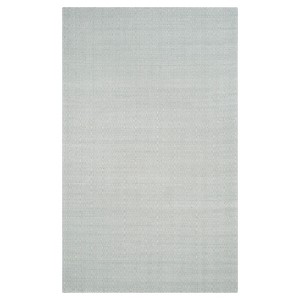 Light Blue Solid Woven Area Rug - (6