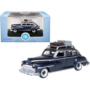 1946 DeSoto Suburban w/Roof Rack & Luggage Butterfly Blue Met. w/Crystal Gray Top 1/87 Scale Diecast Model Car by Oxford Diecast - 1 of 4