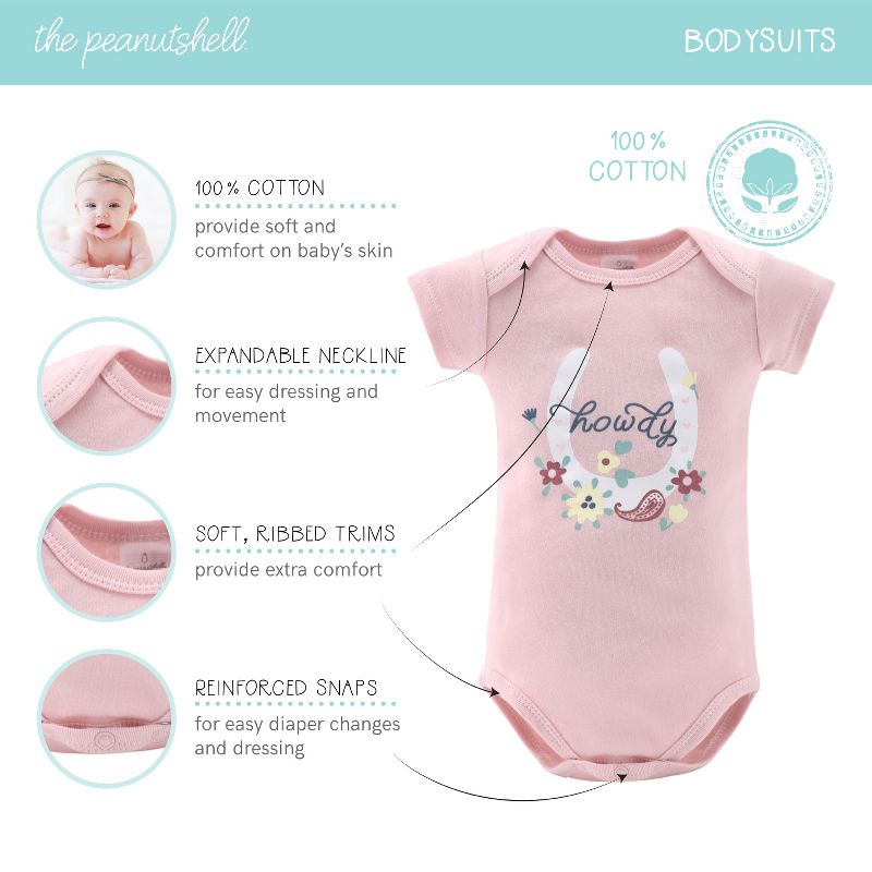 The Peanutshell Prairie Floral 16-Piece Baby Layette Gift Set in Blue/Pink, 0-3 Months, 6 of 8