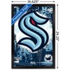 Trends International NHL Seattle Kraken - Maximalist Logo 23 Framed Wall Poster Prints - 3 of 4