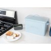 Nat & Jules Extra Large Blue 15 x 10 Metal Farmhouse Bread Box - Holds Two Full Loaves - 4 of 4