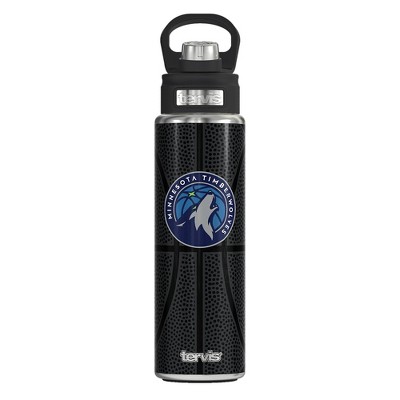 NBA Minnesota Timberwolves 24oz Leather Wide Mouth Water Bottle