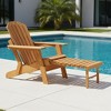 Okak Oversize Wooden Outdoor Adirondack Chair with Foldable Design, Outdoor Lounge Chair with Wide Arms, Patio Chair for Garden - 2 of 4