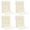 vidaXL Lowback Chair Cushion Set of 4 Cream Oxford fabric (100% polyester) - 3 of 4