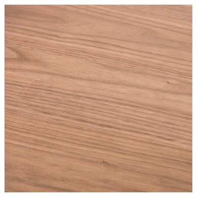 Dahlia 24" Square Walnut Wood Mid-Century Modern End Table