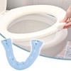 Unique Bargains Washable Reusable Bathroom Soft Warmer Toilet Seat Cover Pad Cushion Lid with Snap 1 Pcs - 2 of 4