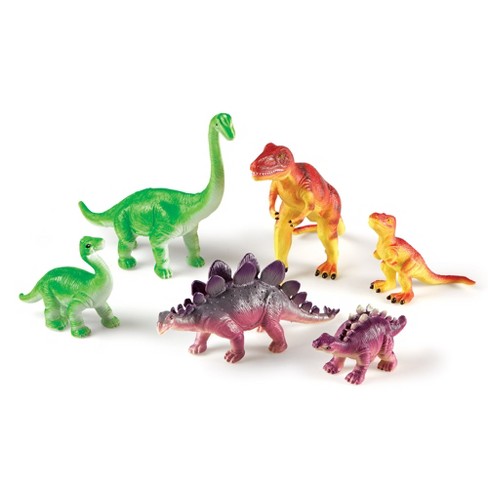 Learning Resources Jumbo Dinosaurs, Mommas And Babies, T-rex, Stegosaurus,  And Brachiosaurus, 6 Animals : Target