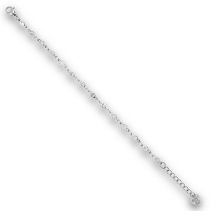 EVRY JEWELS WATERPROOF Gold or Silver Plated Mini Solar Kiss Bracelet - 1 of 3
