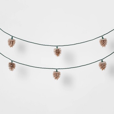 Photo 1 of 10ct Christmas LED String Lights with Sugared Pine cones Warm White GW - Wondershop
