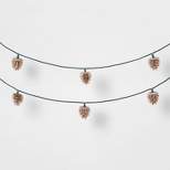 10ct Christmas LED String Lights with Sugared Pine cones Warm White GW - Wondershop™