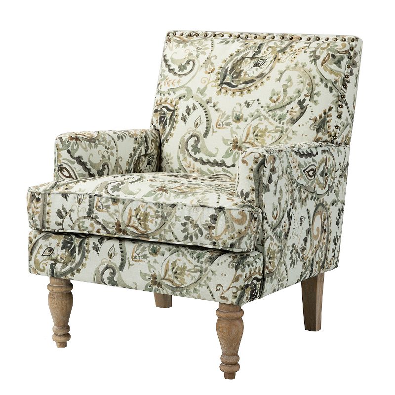 Asiab Upholstered Armchair with Nailhead Trim| Karat Home, 1 of 11