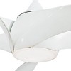 62" Minka Aire Modern Indoor Ceiling Fan with LED Light Remote Control White Etched Opal Glass for Living Room Kitchen Bedroom - 3 of 4