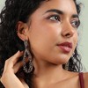 SOHI Women's Antique Silver Party Drop Earrings - 3 of 4
