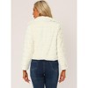 INSPIRE CHIC Women's Collar Warm Winter Outwear Cropped Faux Fur Fluffy Coat - 4 of 4